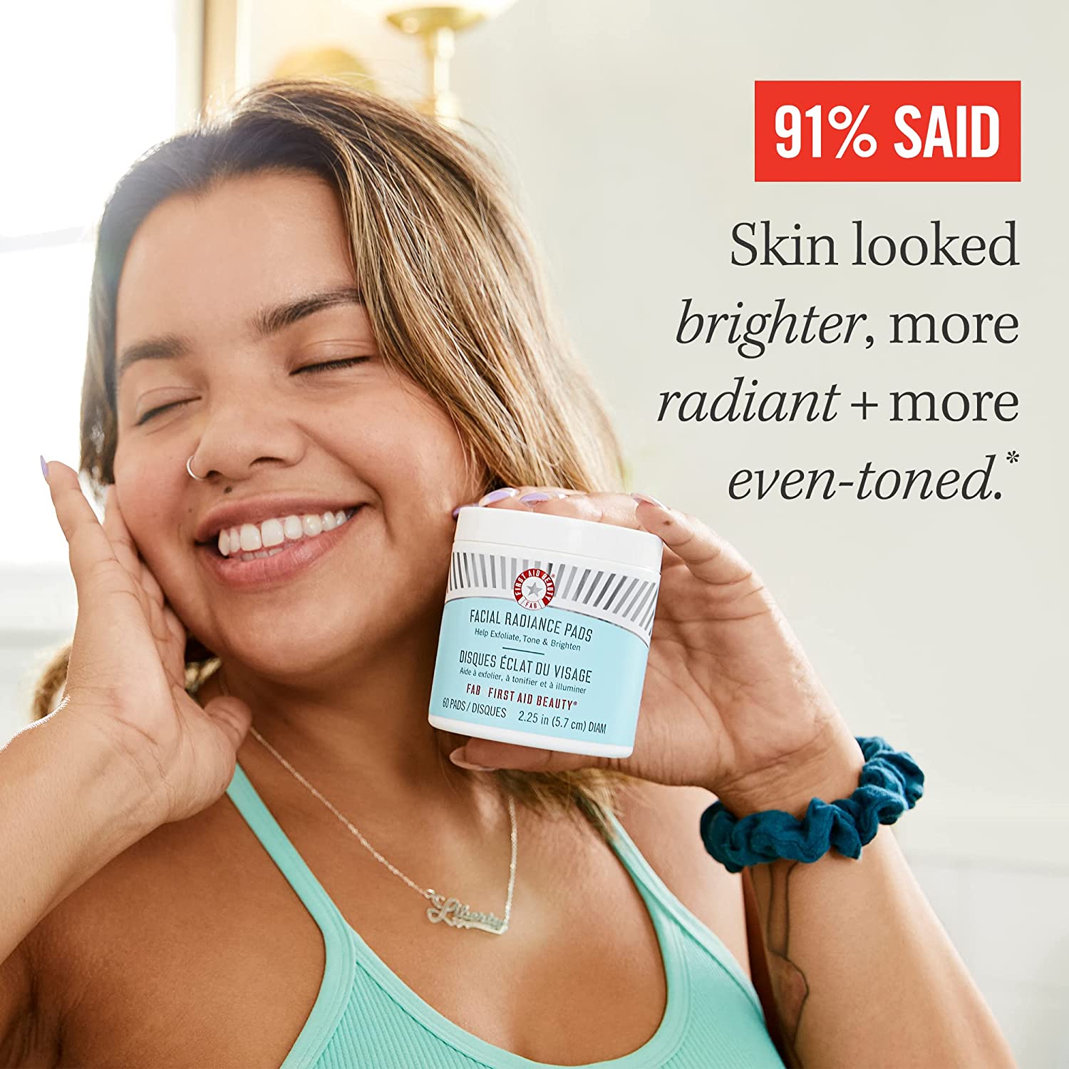 First Aid Beauty Facial Radiance Pads – Daily Exfoliating Pads with AHA that Help Tone & Brighten Skin – 60 Count - Image 4